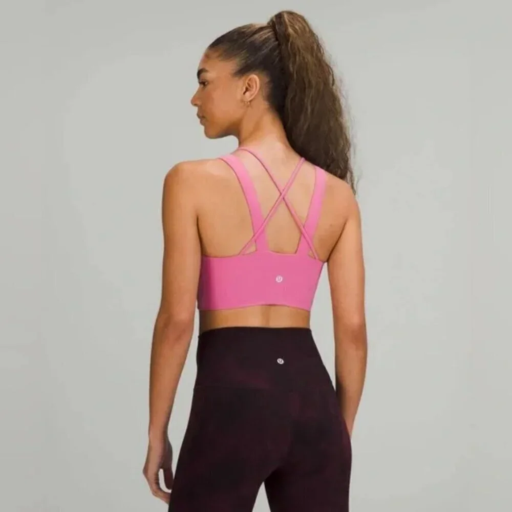 Lululemon Like a Cloud Bra Long Line *Light Support, B/C Cup Pink Blossom